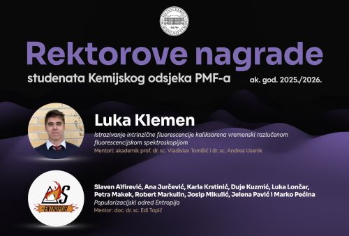 Studenti Kemijskog odsjeka dobitnici...