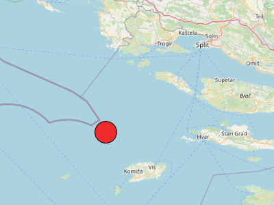 Slab potres kod Visa