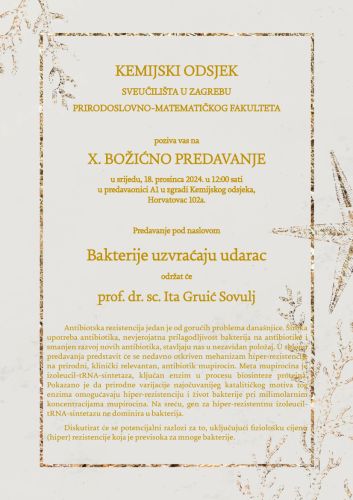 POZIV NA BOŽIĆNO PREDAVANJE