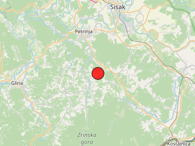 Vrlo slab potres kod Petrinje