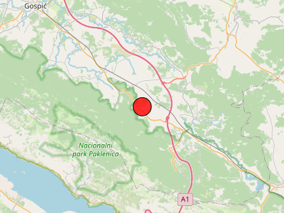 Vrlo slab potres kod Gospića