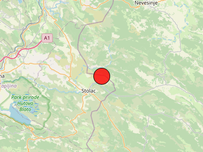 Slab potres kod Stolca (BiH)