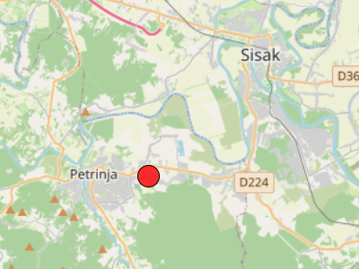 Vrlo slab potres kod Petrinje