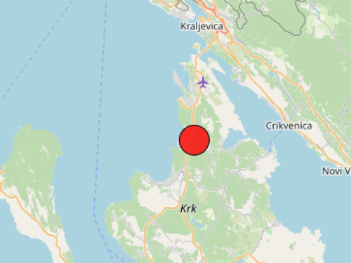 Slab potres na otoku Krku