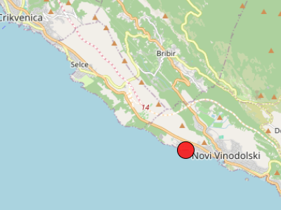 Vrlo slab potres kod Novog Vinodolskog