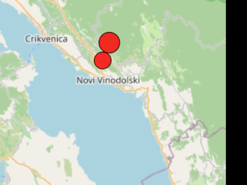 Dva potresa u blizini Novog Vinodolskog