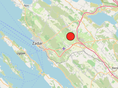 Slab potres kod Zadra