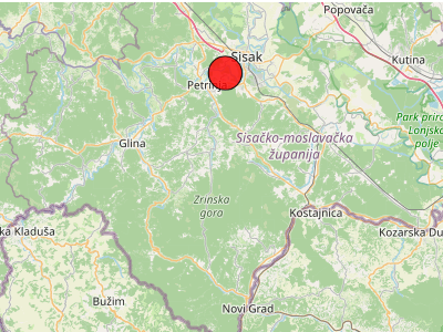 Još jedan potres kod SIska slabije...
