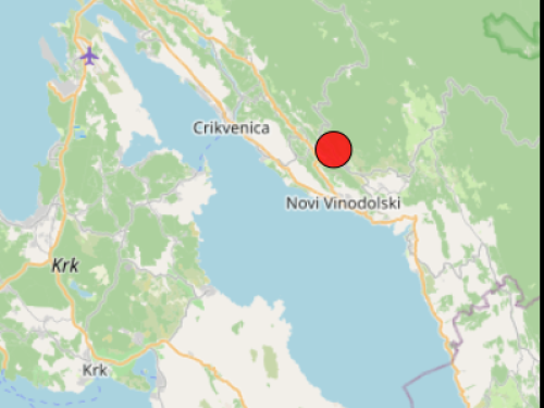 Slab potres u blizini Novog Vinodolskog