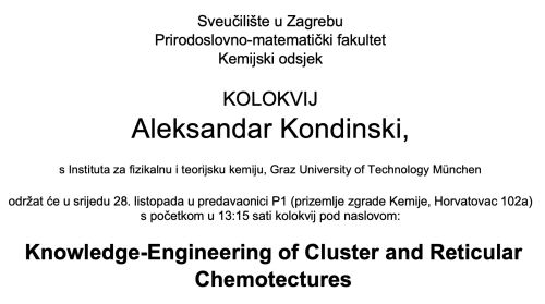 Kolokvij Kemijskog odsjeka:...