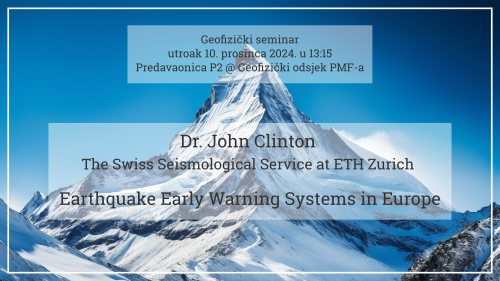 Geofizički seminar: John Clinton