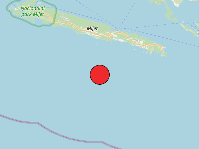 Prilično jak potres kod otoka Mljeta