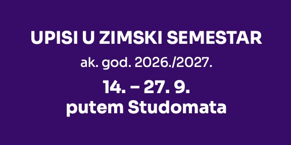 Upisi u zimski semestar 2026./2027.